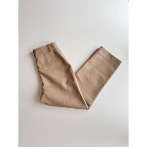 Aritzia BABATON Command Camel Tan Vegan Leather Cropped Ankle Pants, Size 4